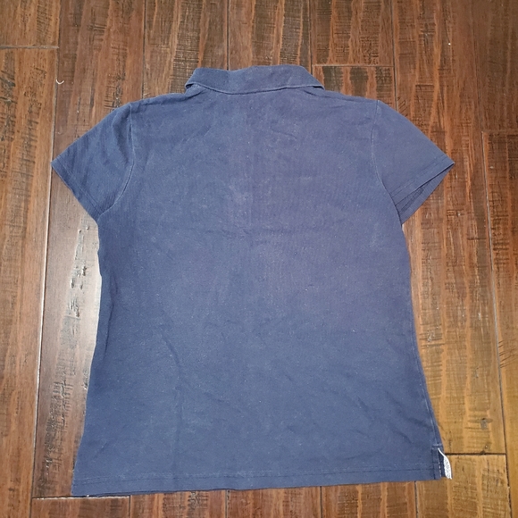 Basic Editions Blue Polo Top sz Medium - Picture 3 of 3